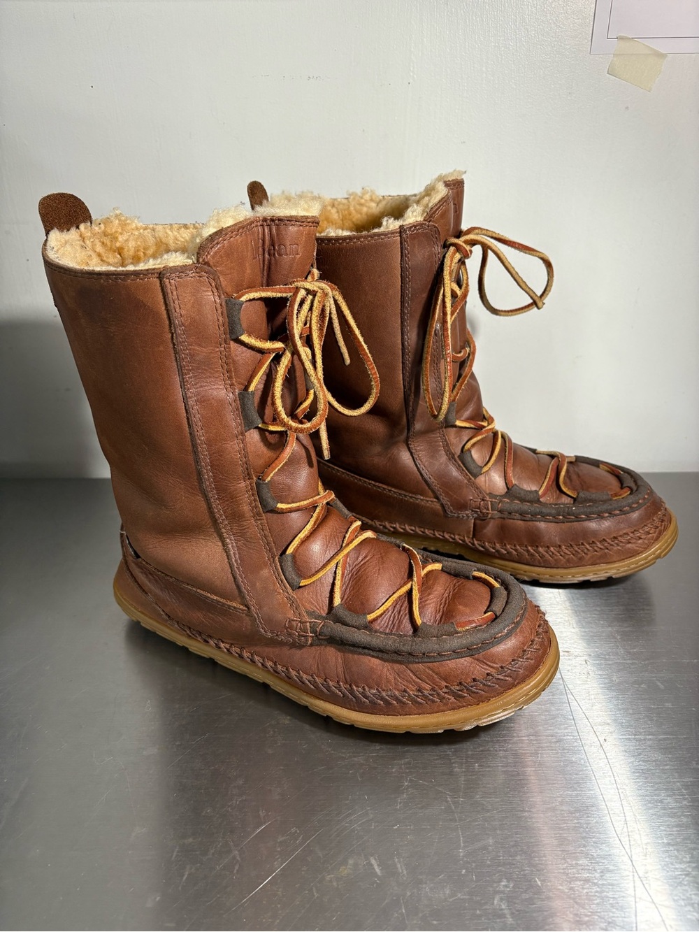 L.L. Bean shearling leather moccasin boot women’s 9 vintage?